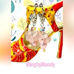 *HOST PICK * Rose Quartz and PINK FRESHWATER Pearl Crystal Earrings-lever backs